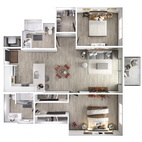 larchmont apartments los Angeles qwil floor plan wiltern 2 bed 2 bath